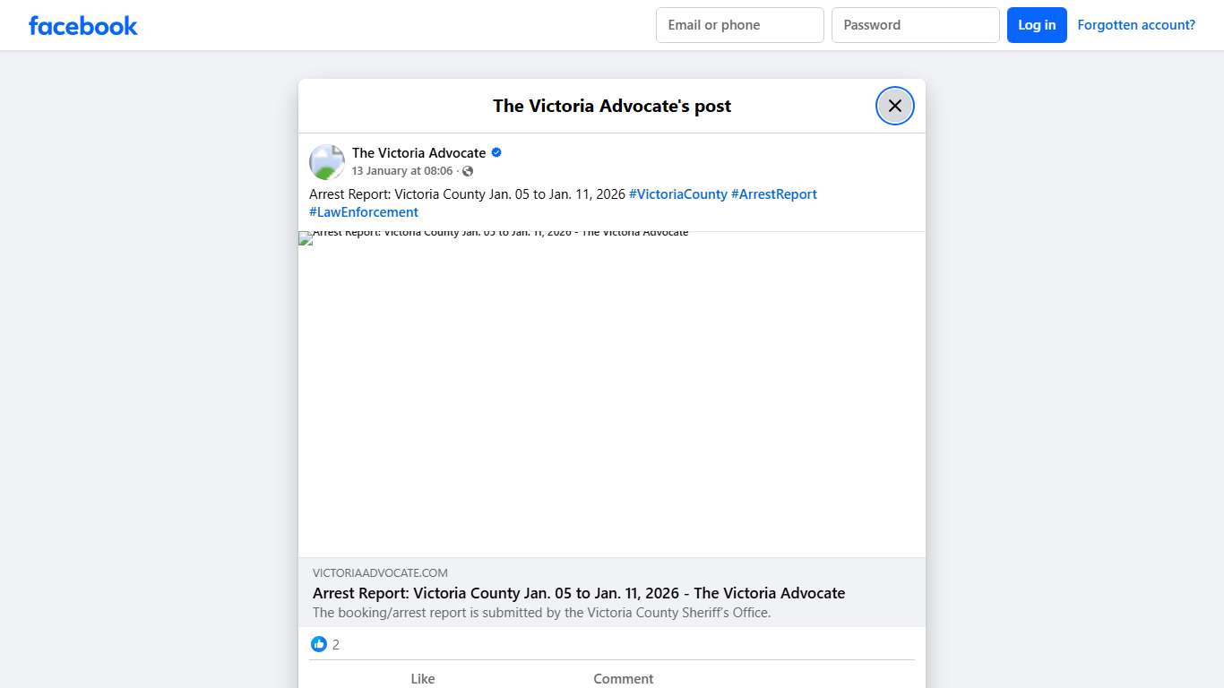 Arrest Report: Victoria County... - The Victoria Advocate Facebook